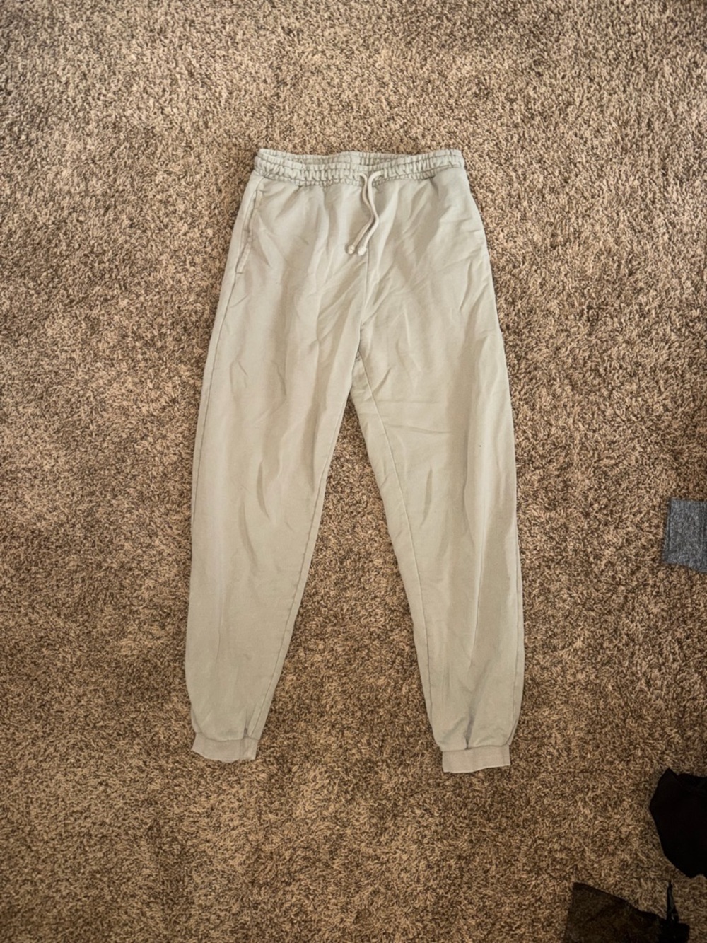 Pull&Bear Women's Sage Green Drawstring Joggers